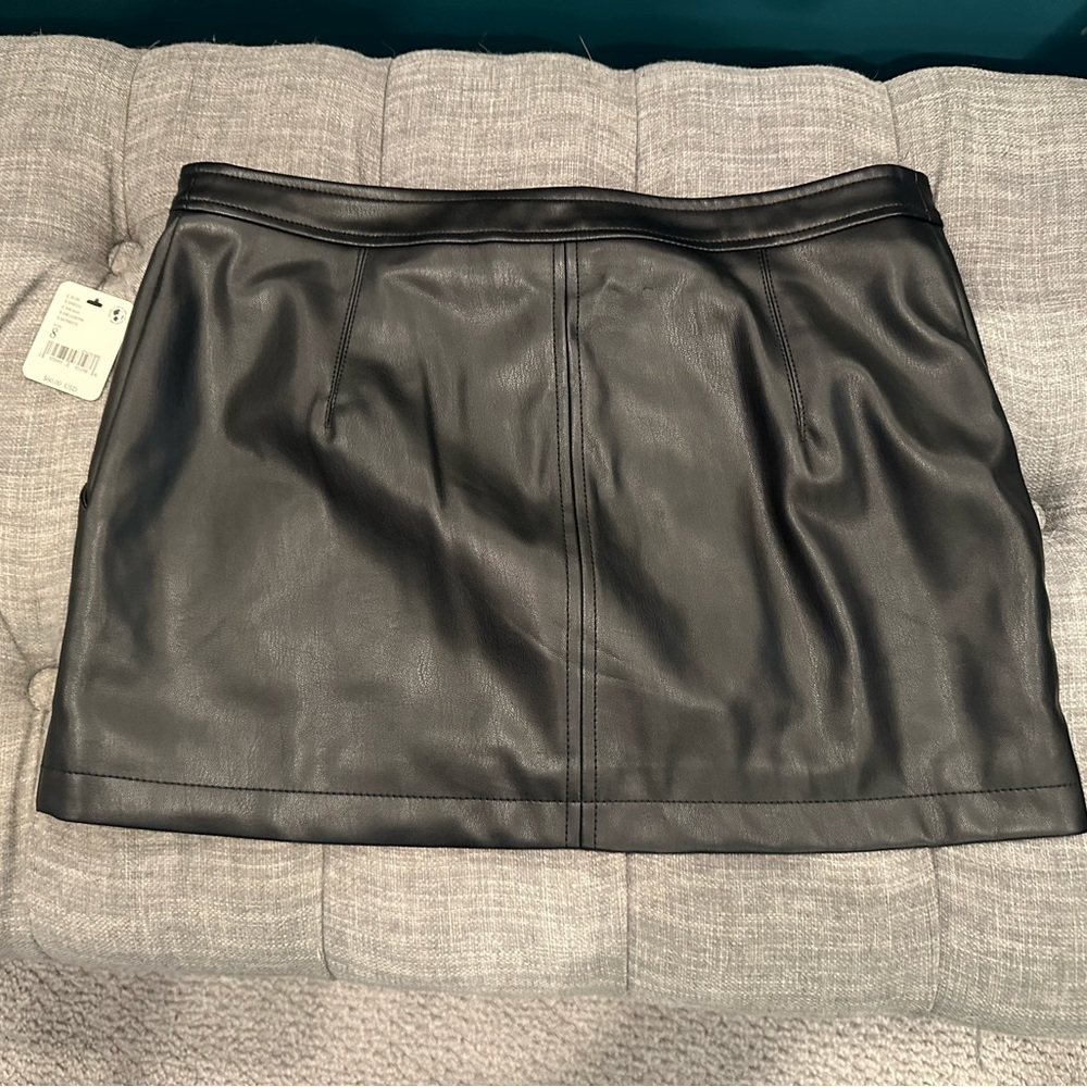 NWT Free People vegan leather mini skirt - Picture 2 of 10